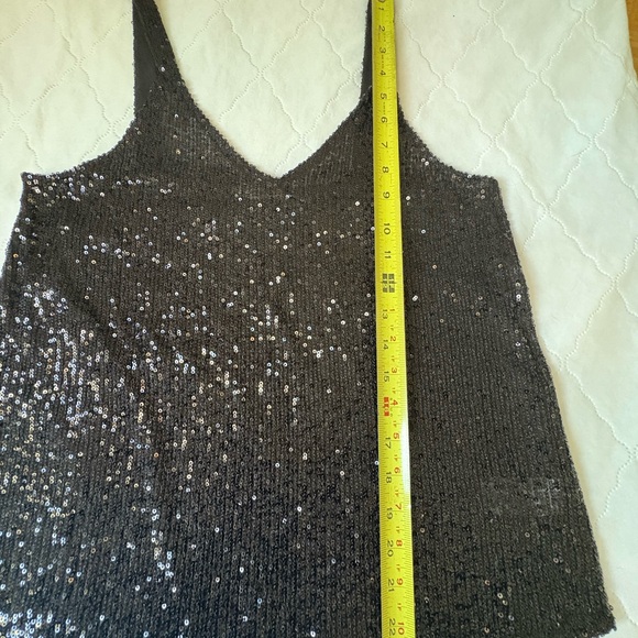 Sequin Embellished Black Tank Top - Picture 6 of 6